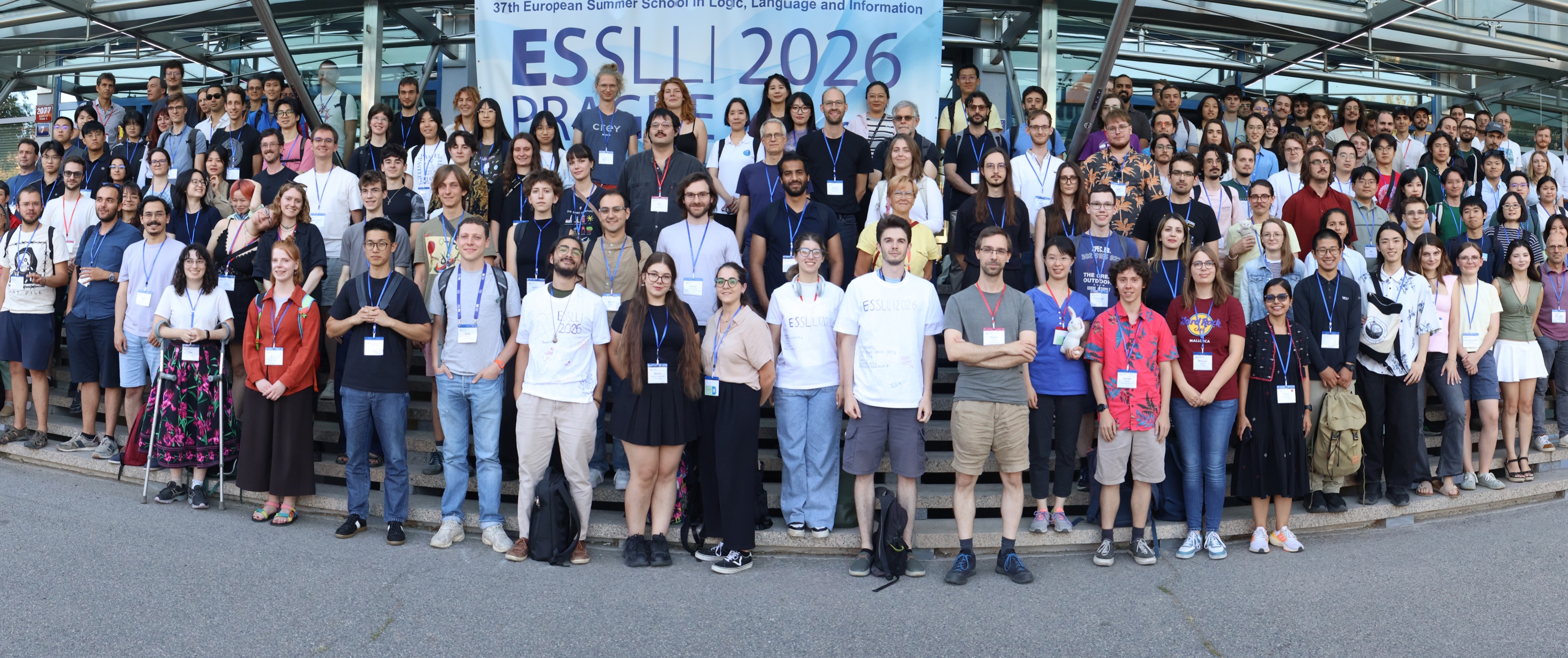 Enlarged group photo of the participants and lecturers of the ESSLLI 2026 LogiKEy course, Prague.